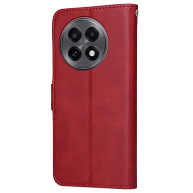 SKALO OnePlus 13R PU-läder Plånboksfodral - Röd