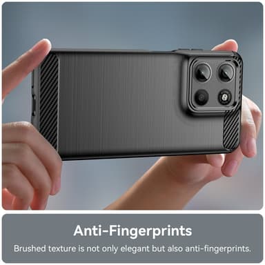 SKALO Motorola Moto G15 4G Armor Carbon Skal - Svart