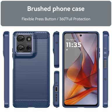 SKALO Motorola Moto G75 5G Armor Carbon Skal - Blå