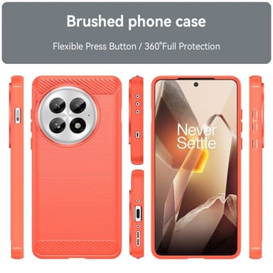 SKALO OnePlus 13 Armor Carbon Skal - Röd