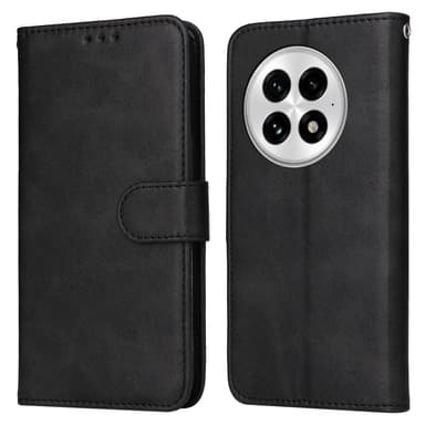 SKALO OnePlus 13 PU-läder Plånboksfodral - Svart