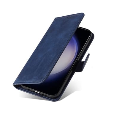 SKALO Samsung S25 PU-läder Plånboksfodral - Blå