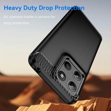 SKALO Motorola Moto G15 4G Armor Carbon Skal - Svart