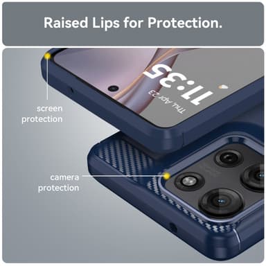 SKALO Motorola Moto G75 5G Armor Carbon Skal - Blå