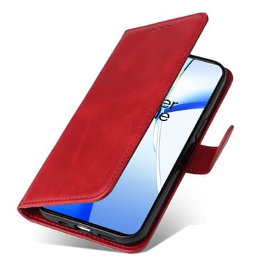 SKALO OnePlus 13R PU-läder Plånboksfodral - Röd