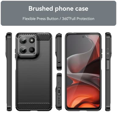 SKALO Motorola Moto G15 4G Armor Carbon Skal - Svart