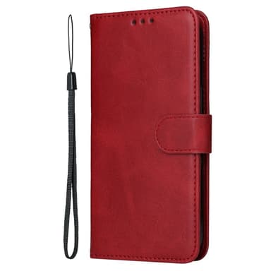 SKALO Motorola Moto G15 4G PU-läder Plånboksfodral - Röd