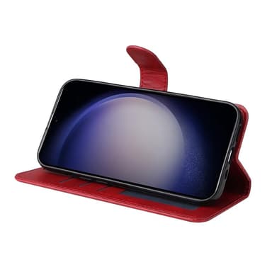 SKALO Samsung S25+ PU-läder Plånboksfodral - Röd