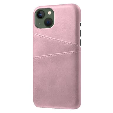 SKALO iPhone 14 PU-Läder Korthållare Skal - Roséguld
