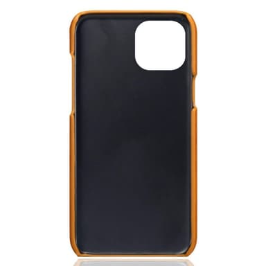 SKALO iPhone 15 PU-Läder Korthållare Skal - Ljusbrun