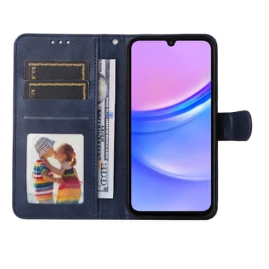 SKALO Samsung A16 PU-Läder Plånboksfodral - Blå