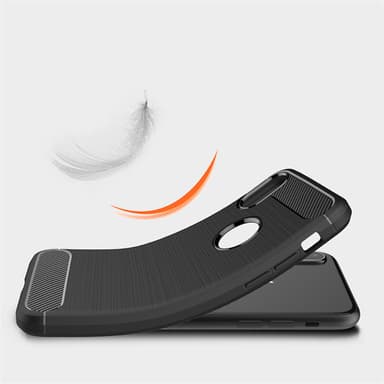 SKALO iPhone X/XS Armor Carbon Stöttåligt TPU-skal - Svart