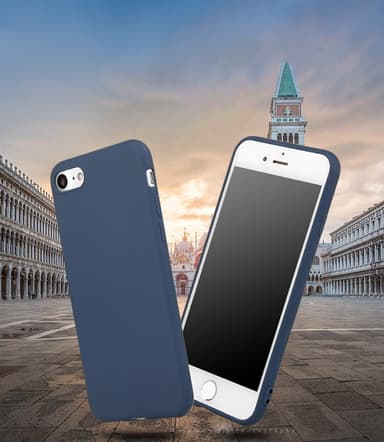 SKALO iPhone 7/8 Ultratunn TPU-Skal - Blå
