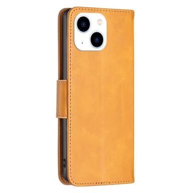 SKALO iPhone 15 Plånboksfodral i PU-Läder - Gul