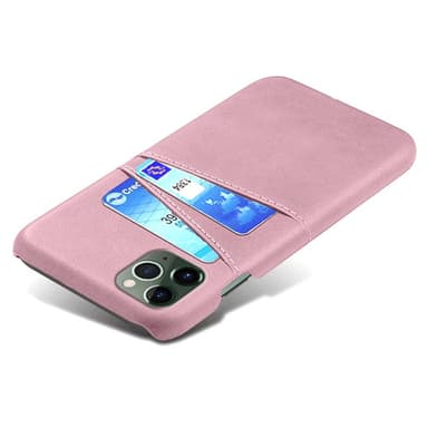 SKALO iPhone 14 Pro PU-Läder Korthållare Skal - Roséguld