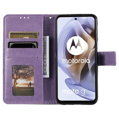 SKALO Moto G31 / G41 Mandala Plånboksfodral - Lila