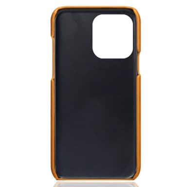 SKALO iPhone 14 Pro PU-Läder Korthållare Skal - Ljusbrun