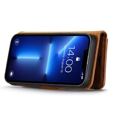 DG MING iPhone 15 Pro 2-i-1 Magnet Plånboksfodral - Brun