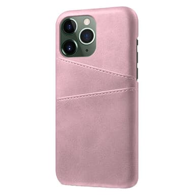 SKALO iPhone 14 Pro PU-Läder Korthållare Skal - Roséguld