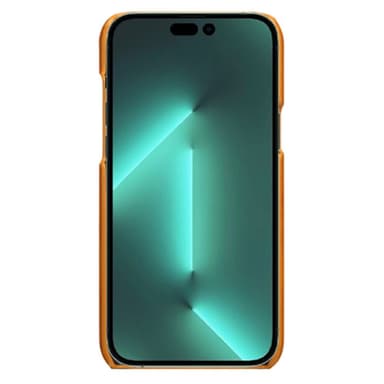 SKALO iPhone 14 Pro PU-Läder Korthållare Skal - Ljusbrun