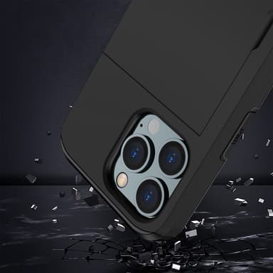 SKALO iPhone 14 Pro Max Armor Skal Korthållare - Svart