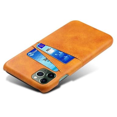 SKALO iPhone 14 Pro PU-Läder Korthållare Skal - Ljusbrun