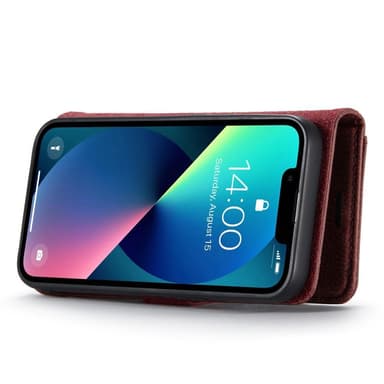 DG MING iPhone 14 Plus 2-i-1 Magnet Plånboksfodral - Röd