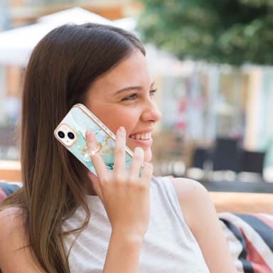 SKALO iPhone 14 Marmor TPU Skal Med Ring - Motiv 4