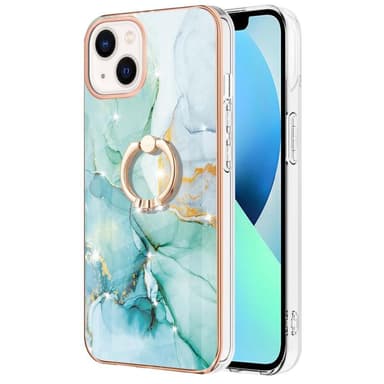SKALO iPhone 14 Marmor TPU Skal Med Ring - Motiv 4