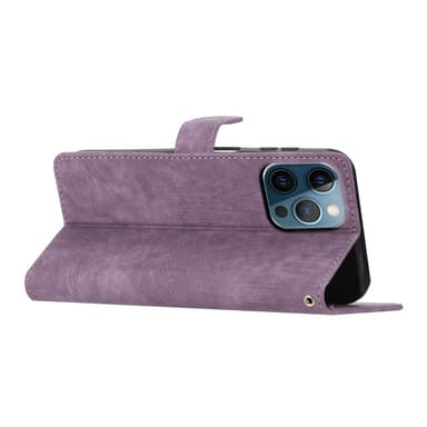 SKALO iPhone 15 Pro Max Plånboksfodral i PU-Läder - Lila