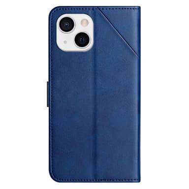 SKALO iPhone 15 Embossed Plånboksfodral i PU-Läder - Blå