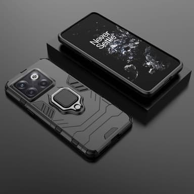 SKALO OnePlus 10T 5G Armor Hybrid Metallring skal - Svart