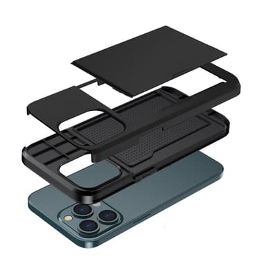 SKALO iPhone 14 Pro Max Armor Skal Korthållare - Svart