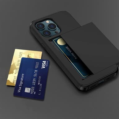 SKALO iPhone 14 Pro Max Armor Skal Korthållare - Svart