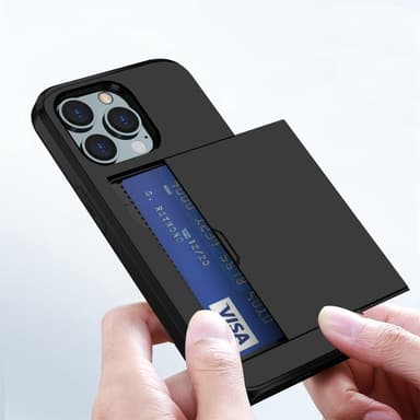 SKALO iPhone 14 Pro Max Armor Skal Korthållare - Svart