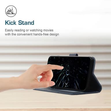 SKALO iPhone 15 Pro Embossed Triangle Plånboksfodral - Blå