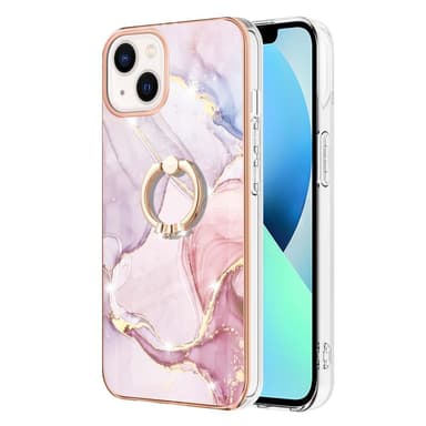 SKALO iPhone 14 Plus Marmor TPU Skal Med Ring - Motiv 2