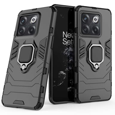 SKALO OnePlus 10T 5G Armor Hybrid Metallring skal - Svart