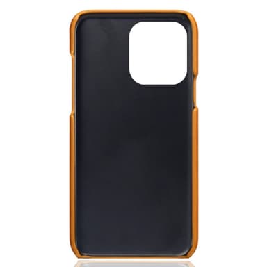 SKALO iPhone 14 Pro Max PU-Läder Korthållare Skal - Ljusbrun