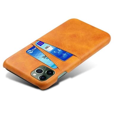 SKALO iPhone 14 Pro Max PU-Läder Korthållare Skal - Ljusbrun
