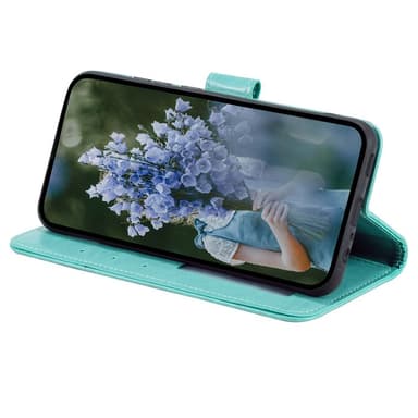SKALO iPhone 15 Mandala Plånboksfodral - Turkos
