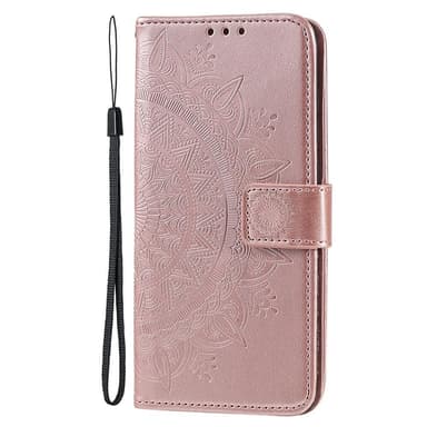SKALO iPhone 15 Pro Mandala Plånboksfodral - Roséguld
