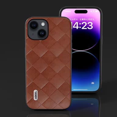 SKALO iPhone 15 ABEEL PU-Läder Skal - Brun