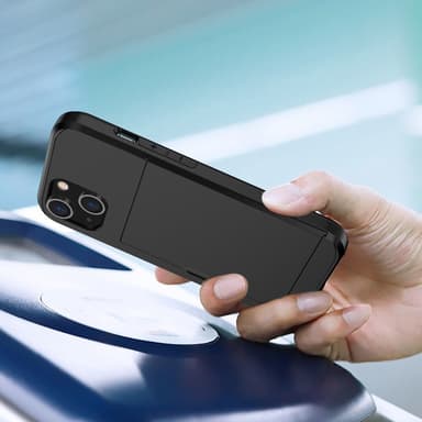 SKALO iPhone 14 Armor Skal Korthållare - Svart