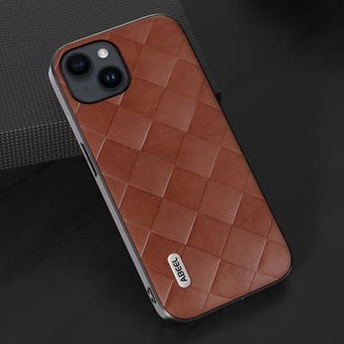 SKALO iPhone 15 ABEEL PU-Läder Skal - Brun