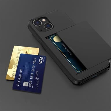 SKALO iPhone 14 Armor Skal Korthållare - Svart