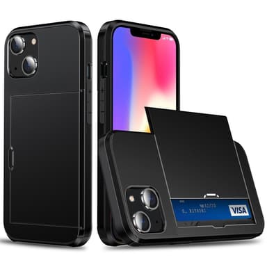 SKALO iPhone 14 Armor Skal Korthållare - Svart