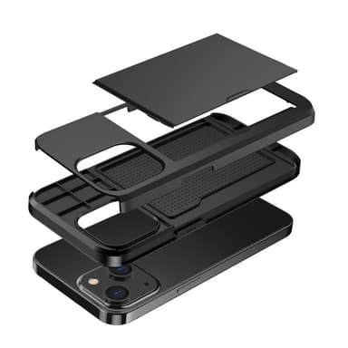 SKALO iPhone 14 Armor Skal Korthållare - Svart