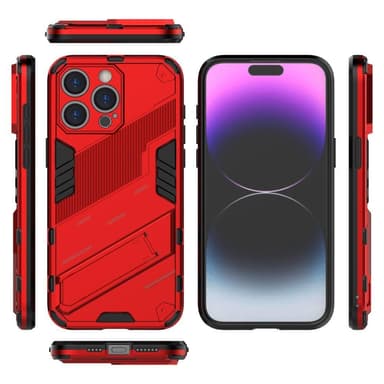 SKALO iPhone 15 Pro Max Armor Hybrid BIBERCAS Skal - Röd