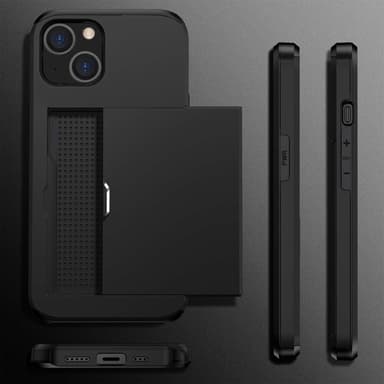 SKALO iPhone 14 Armor Skal Korthållare - Svart